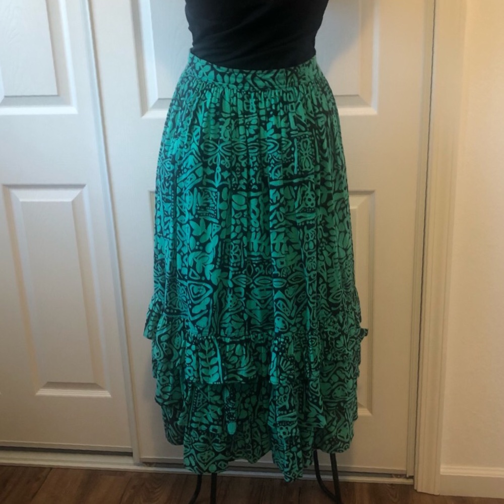Vintage 80’s Liz Sport Skirt Tropical, Petite Sz 8 - Picture 4 of 11